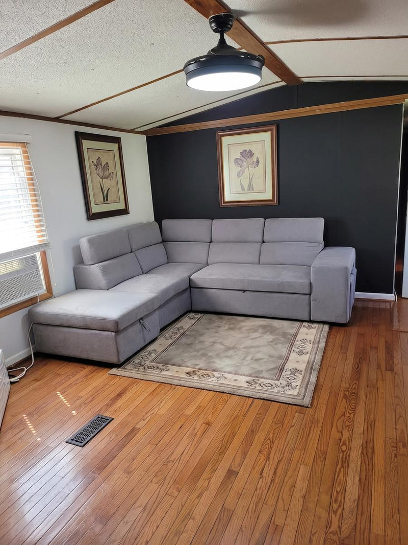 Finn Fabric Sectional Sofa Bed