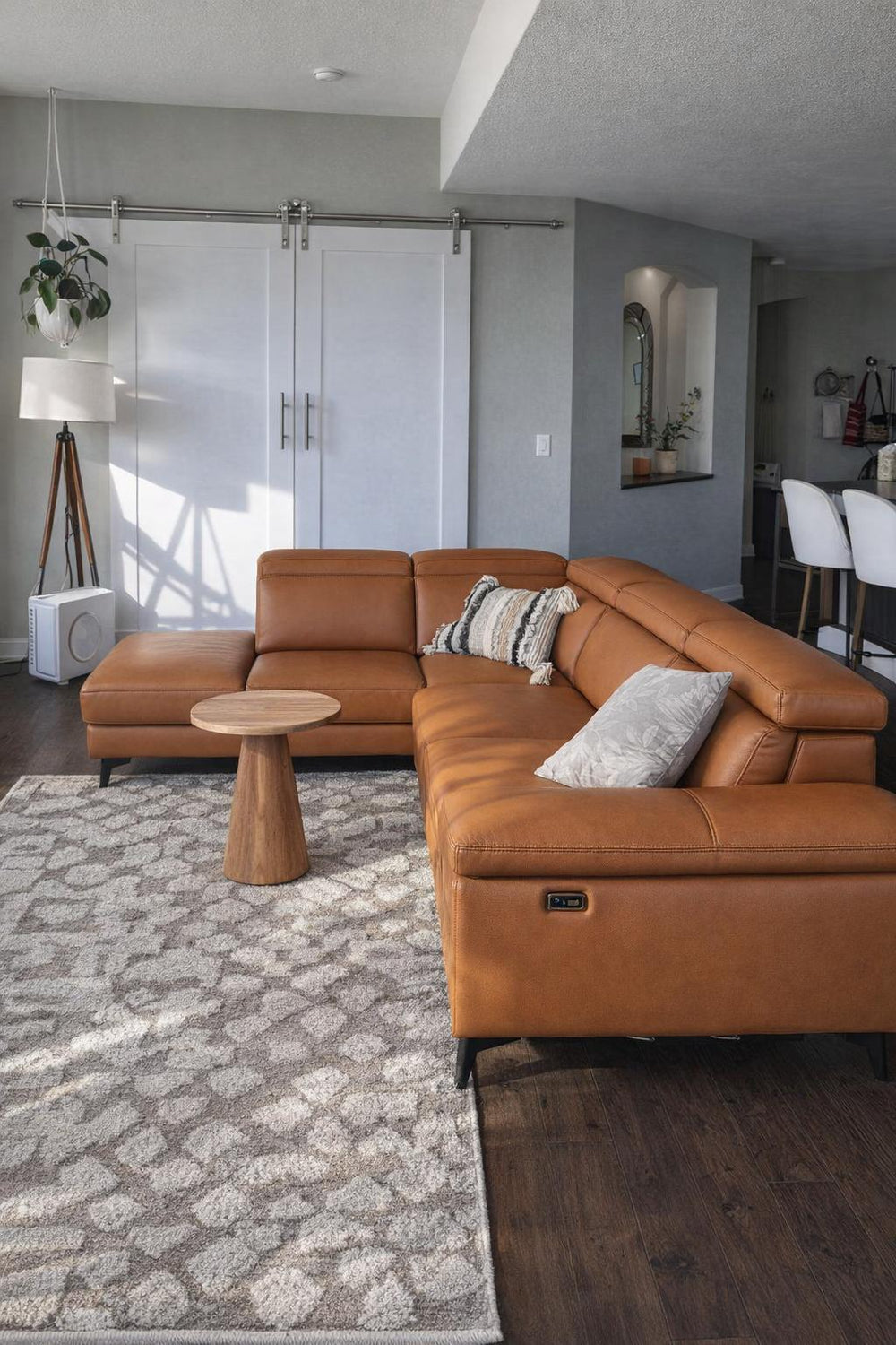 Pista Leather Reclining Sectional Sofa
