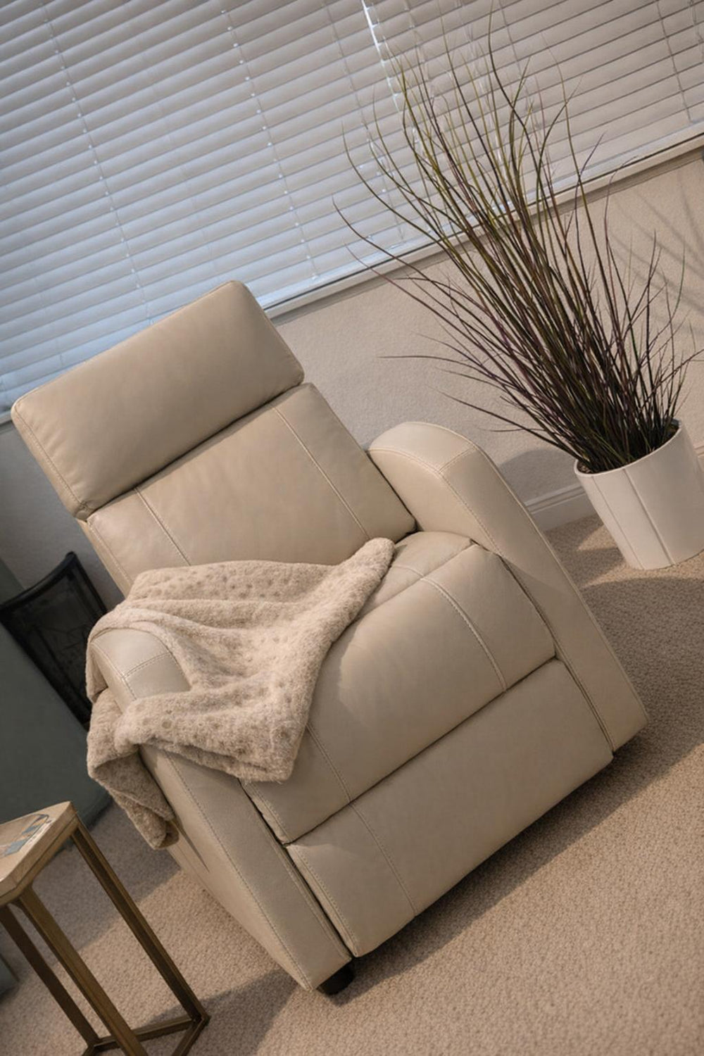 Dayna Leather Swivel Recliner Chair
