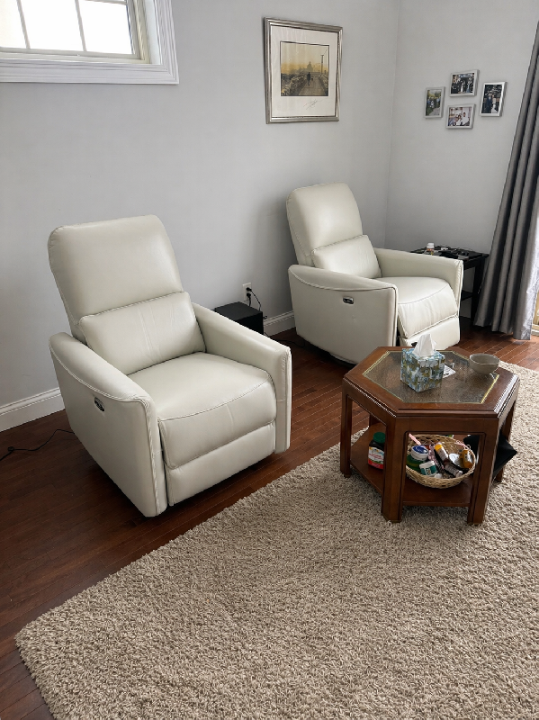Kirstin Leather Swivel Recliner Chair