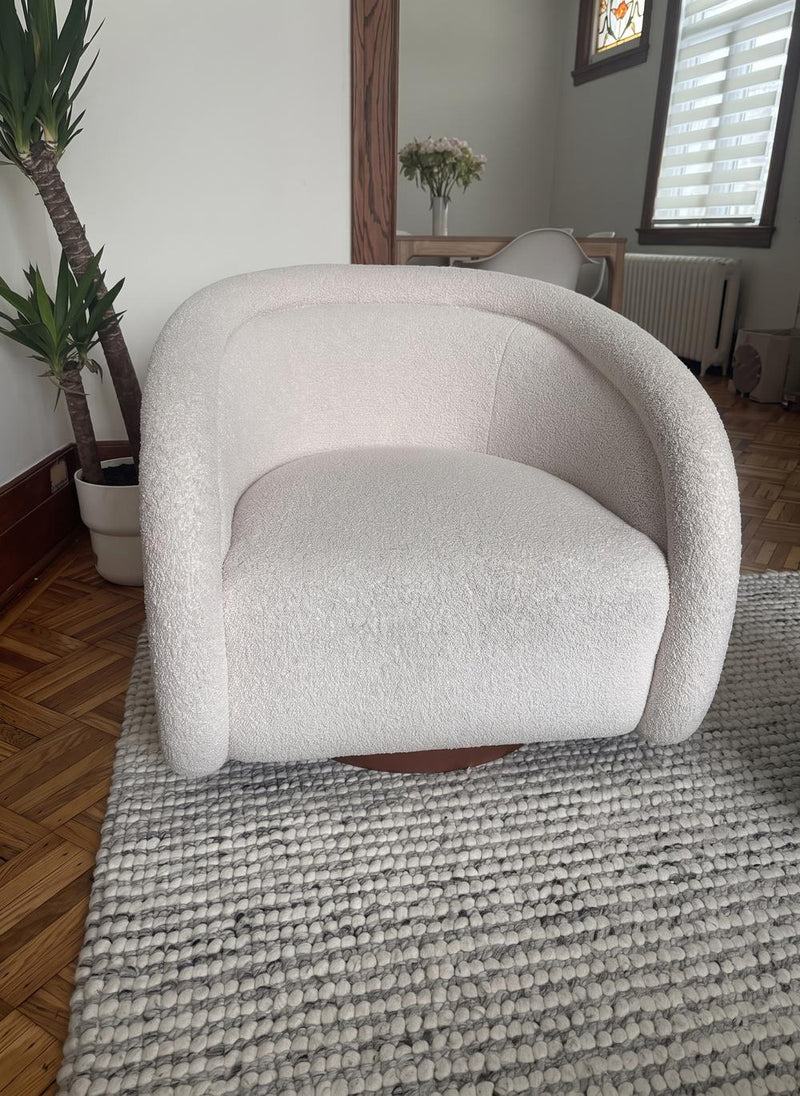 Violet Fabric Swivel Chair