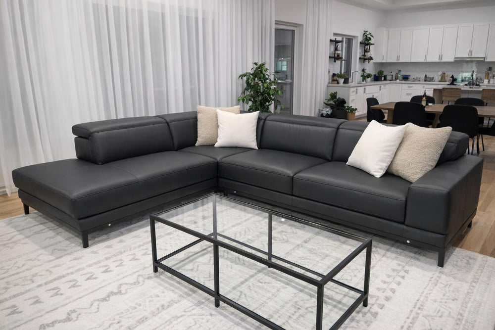 Valletta Leather Corner Sectional Sofa