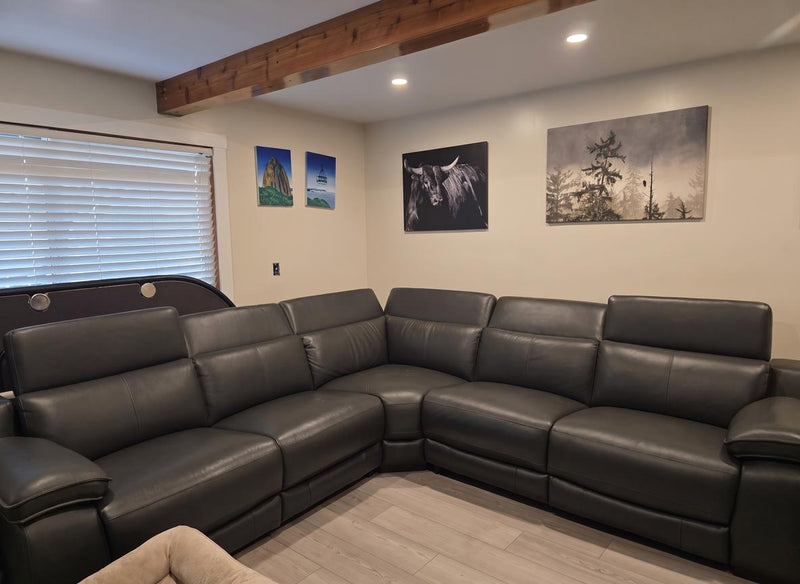 Ellie Leather Corner Sectional Sofa