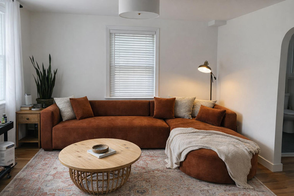 Jordyn Velvet Fabric Sofa