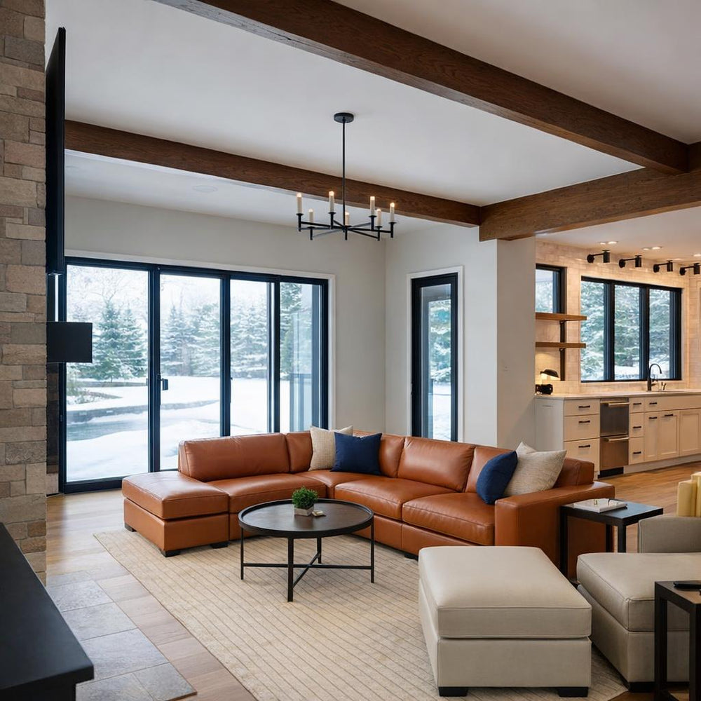 Clara Leather Recliner Sectional Sofa
