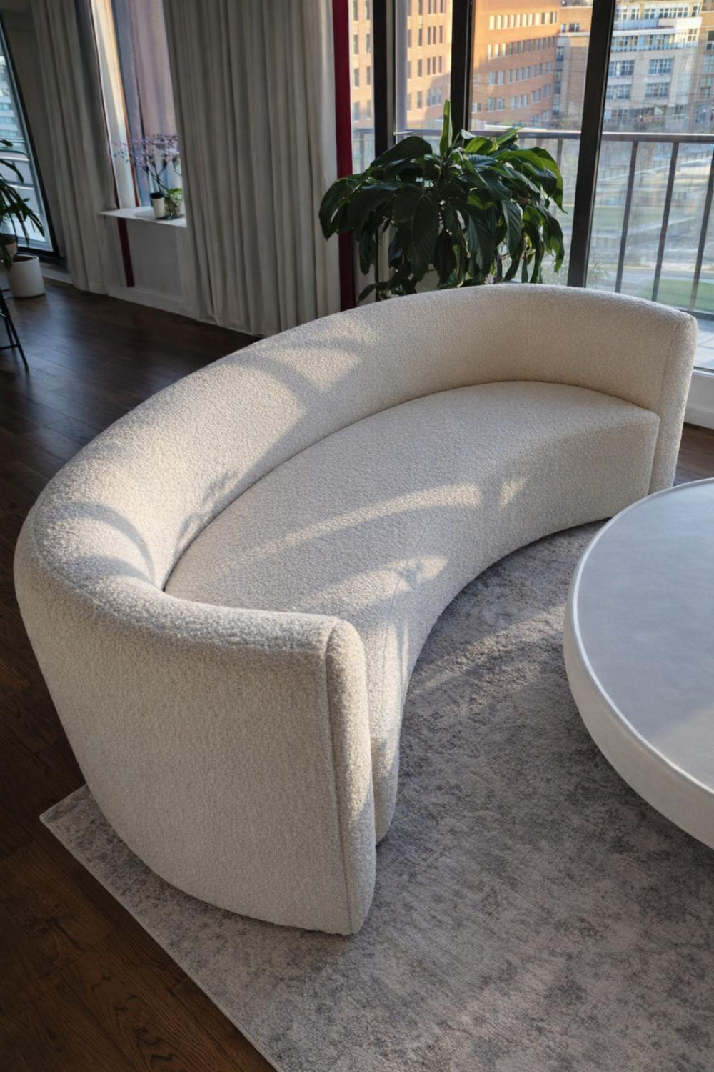 Letizia Boucle Curved Sofa