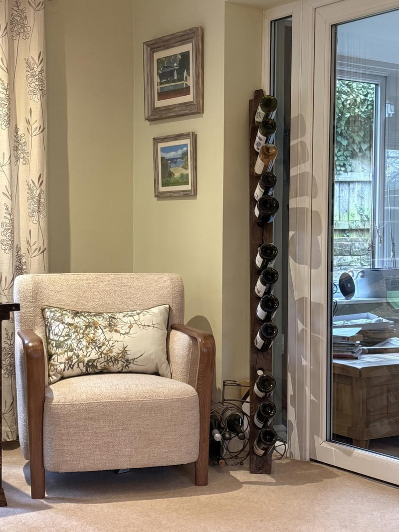 Emma Fabric & Wood Accent Chair