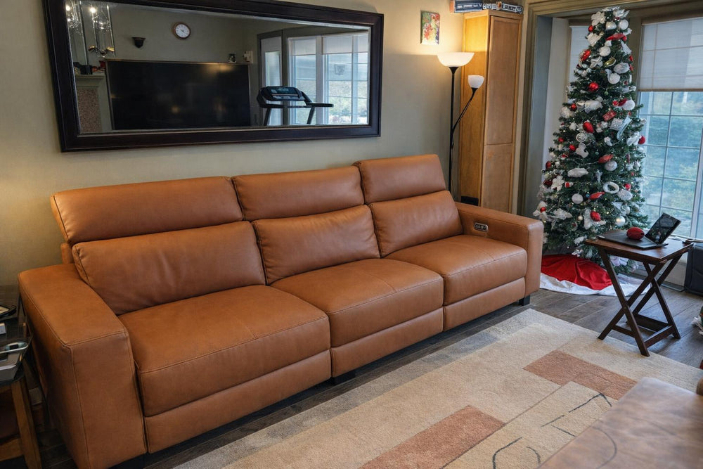 Esther Leather Dual Recliner Sofa