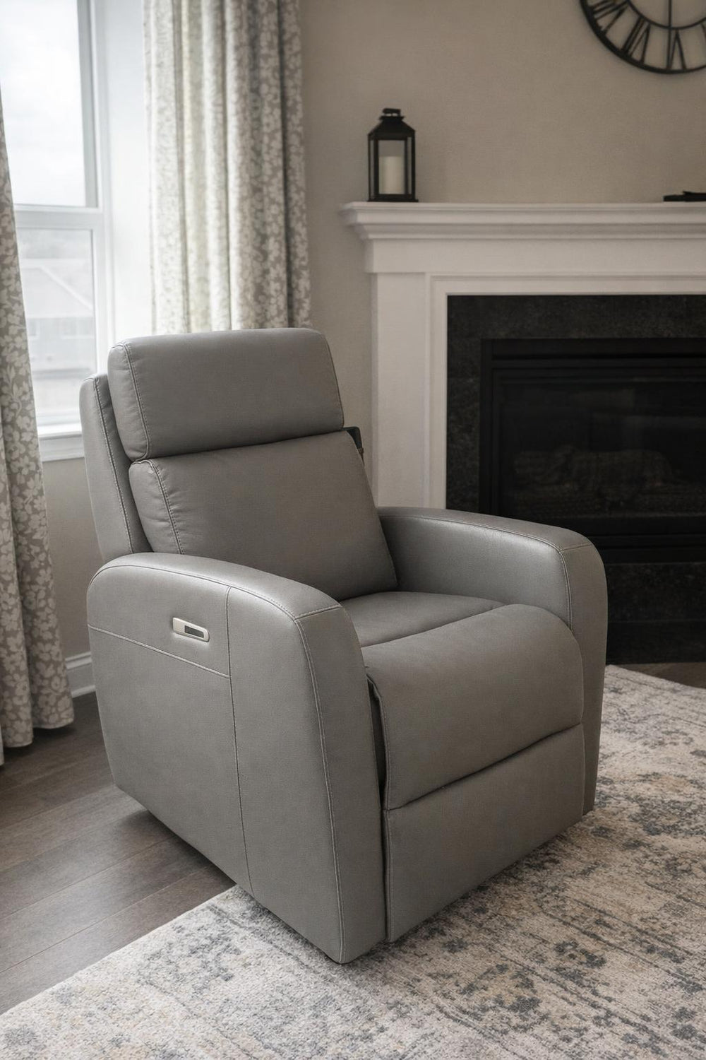 Dayna Leather Swivel Recliner Chair