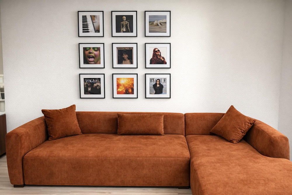 Jordyn Velvet Fabric Sofa