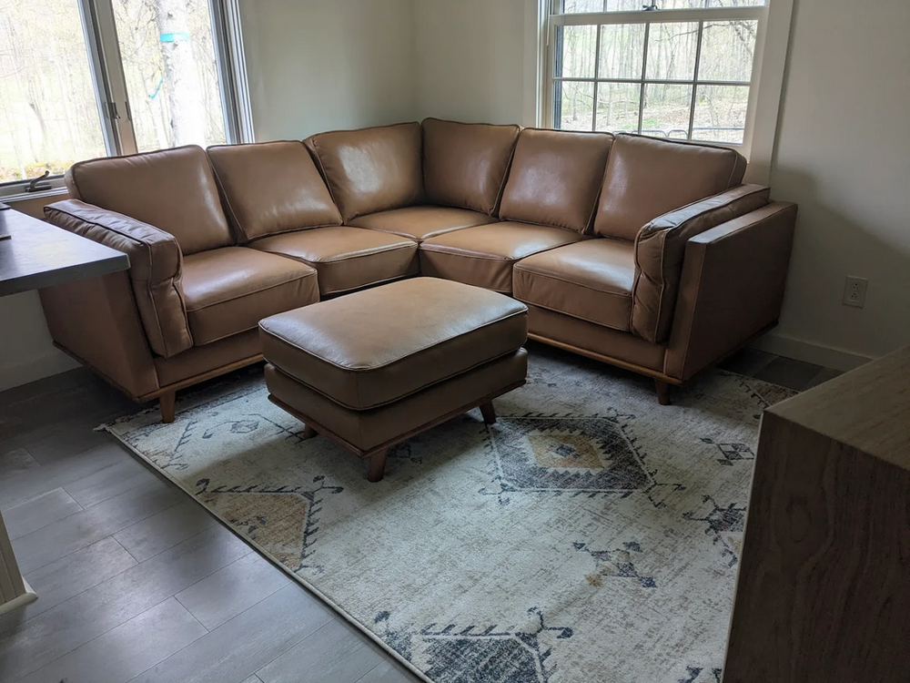 Artisan Leather Ottoman