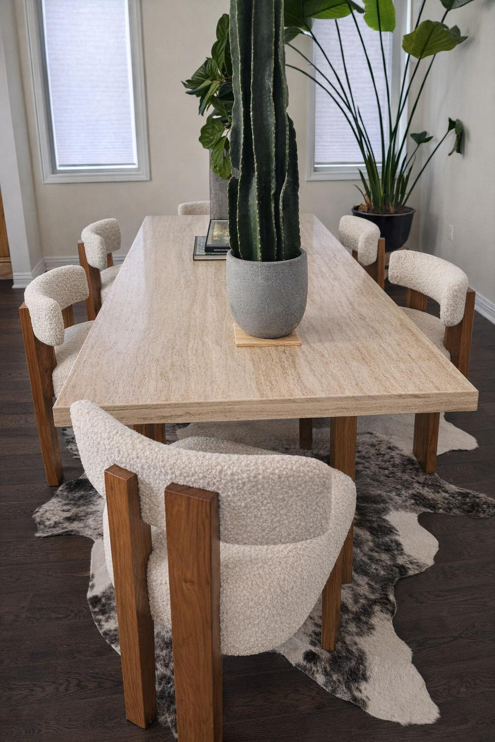 Carlo Boucle Fabric Dining Chair (Set of 2)