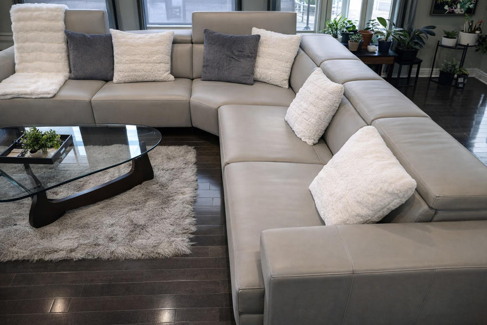 Melania Leather Reclining Sofa