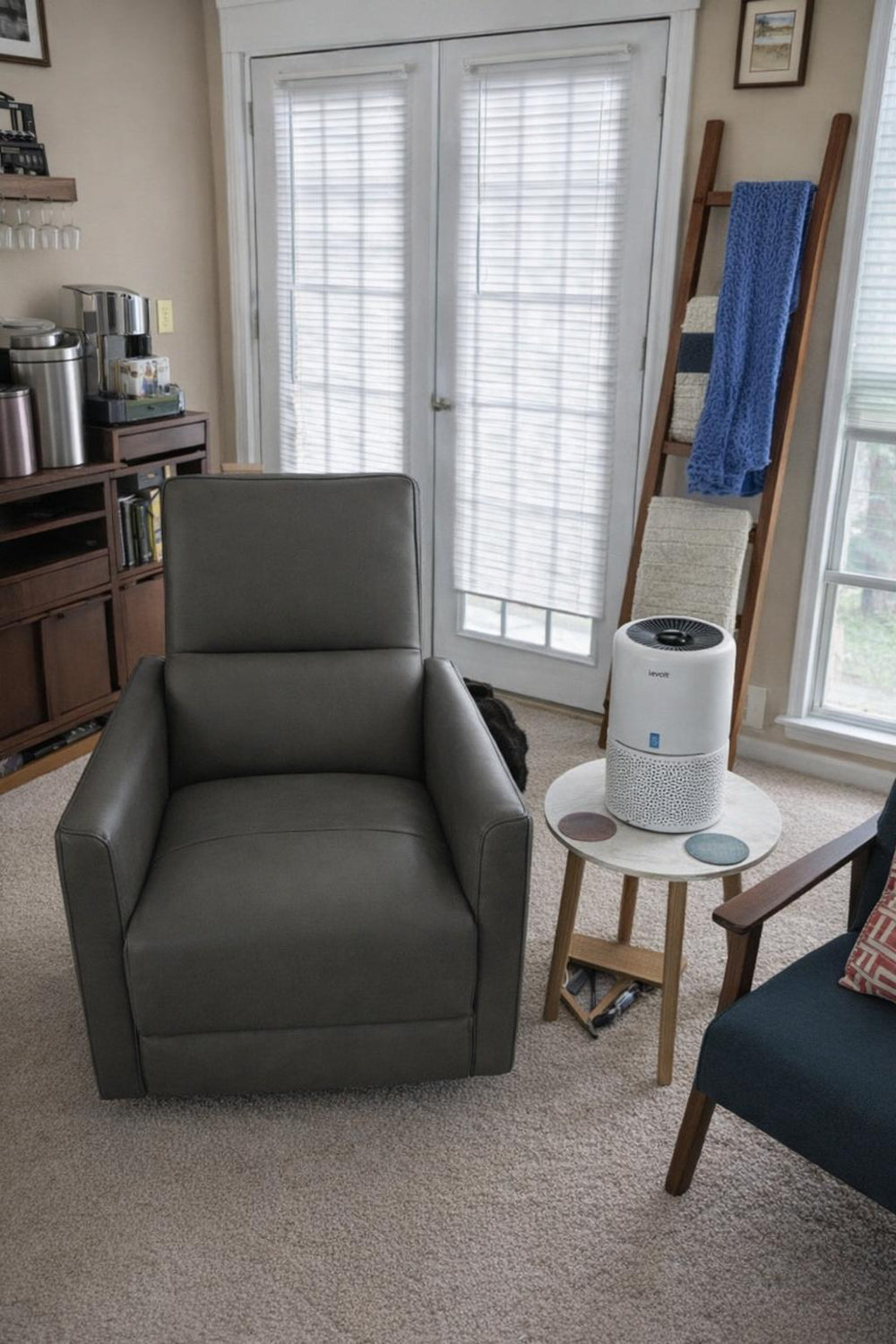 Kirstin Leather Swivel Recliner Chair