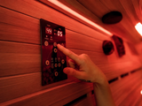 Valencia Aura™ 1-Person Full Spectrum Low-EMF Infrared Sauna | Black Exterior | Canadian Red Cedar