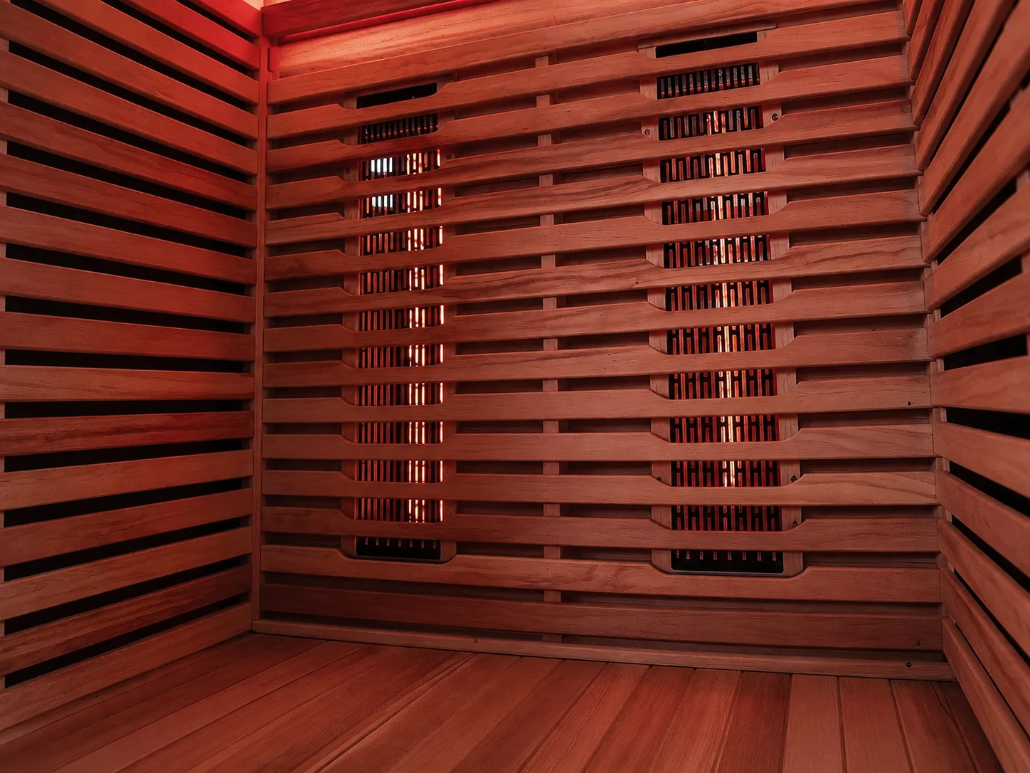 Valencia Aura™ 2-Person Full Spectrum Low-EMF Infrared Sauna | Black Exterior | Canadian Red Cedar