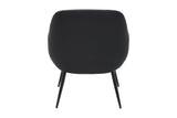 Back view of the Iver black faux leather accent chair