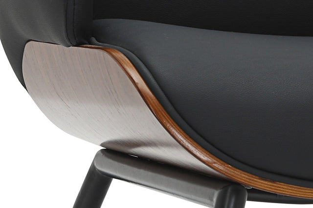 Iver Faux Leather and Bentwood Accent Chair - Walnut Bentwood Frame