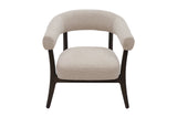 Jolie oat fabric accent chair, front view