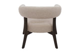 Back view of the Jolie oat fabric accent chair
