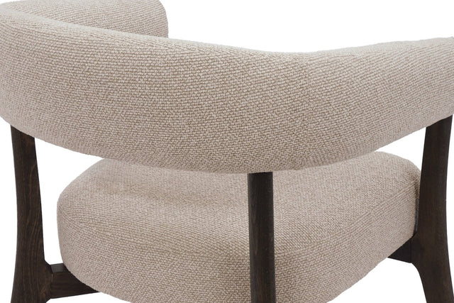 Jolie Textured Fabric Wraparound Accent Chair - Wraparound Arms