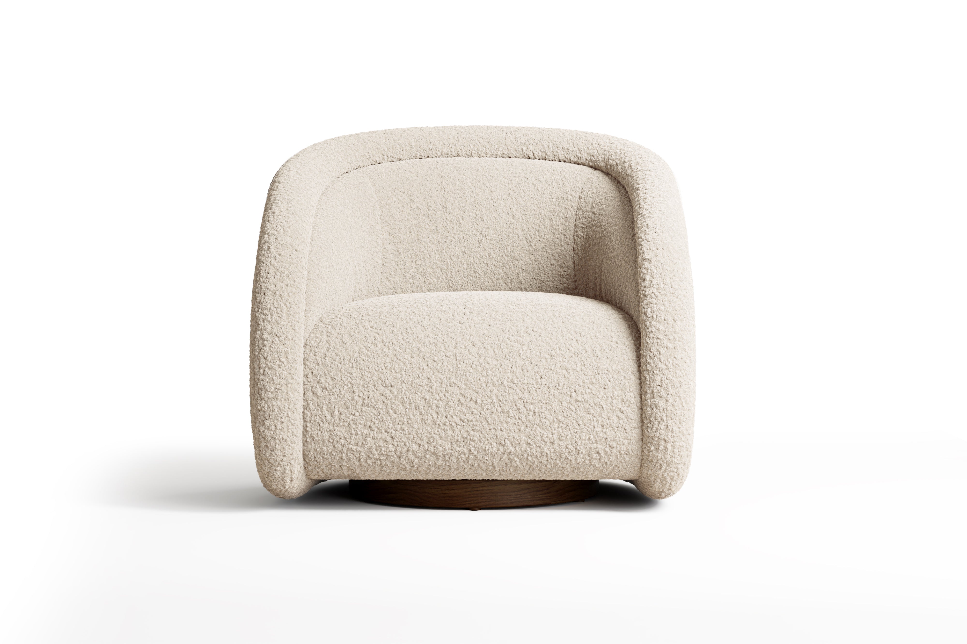 Valencia Violet Fabric Swivel Accent Chair, Beige Color