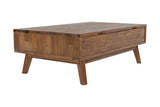Keaton coffee table from the back, showing the closed side panel