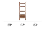 Keaton bookcase dimensions: 23.6 in wide, 15.7 in deep, 70.8 in high