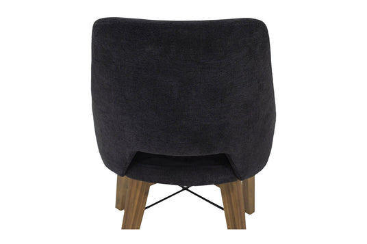 Keaton Curved Fabric Dining Chair (Set of 2) - Open Back Detail