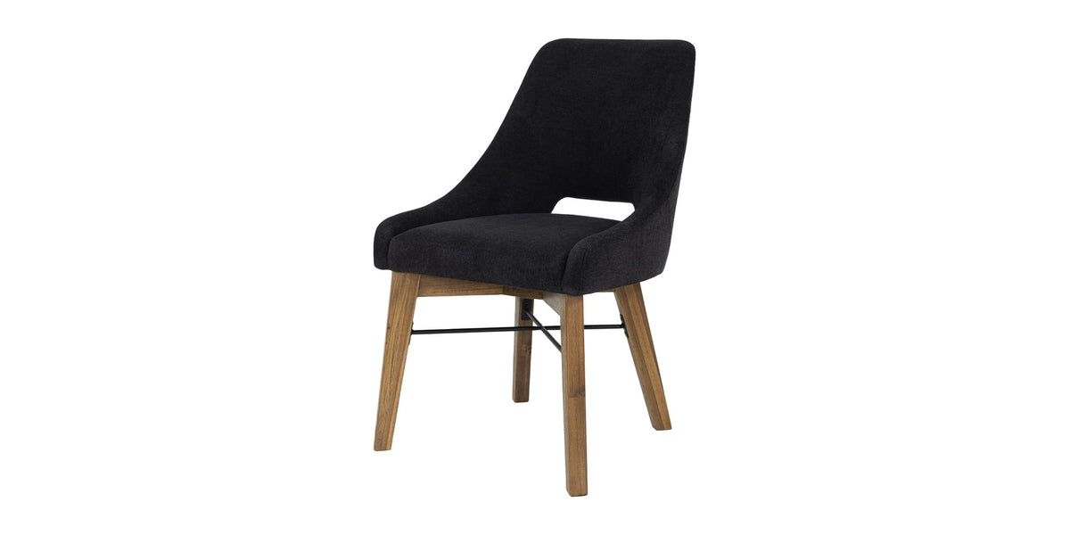 Keaton Curved Fabric Dining Chair (Set of 2)