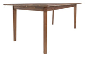 Keaton extendable dining table in Warm Pecan, three-quarter view from the other side on a white background