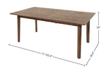 Keaton extendable dining table dimensions: 71-102.4 in long, 39.4 in deep, 30 in high