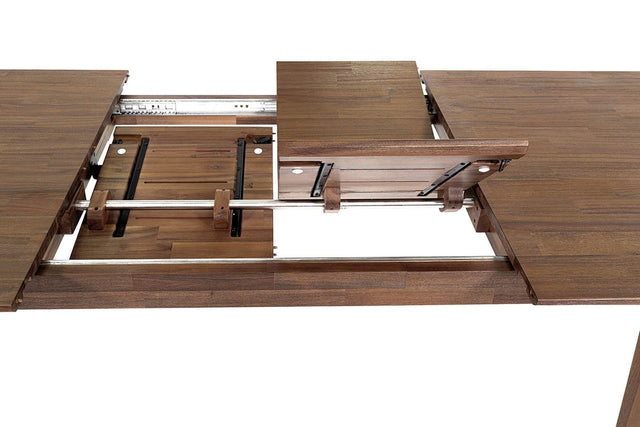 Keaton Solid Acacia Extendable Dining Table - Two Butterfly Leaves