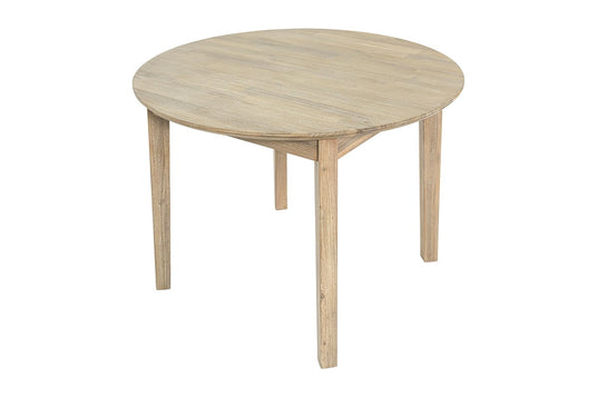 Keaton Solid Acacia Round Dining Table - Simple, Sturdy Base