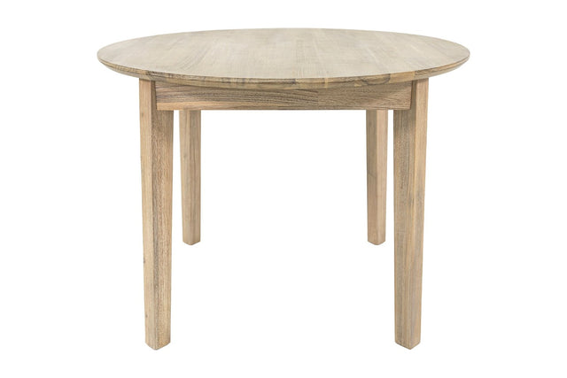 Keaton Solid Acacia Round Dining Table - Slim Angled Legs