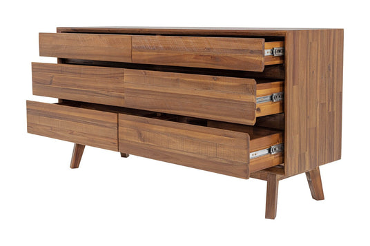 Keaton Wood 6-Drawer Dresser - Drawers That Close Softly