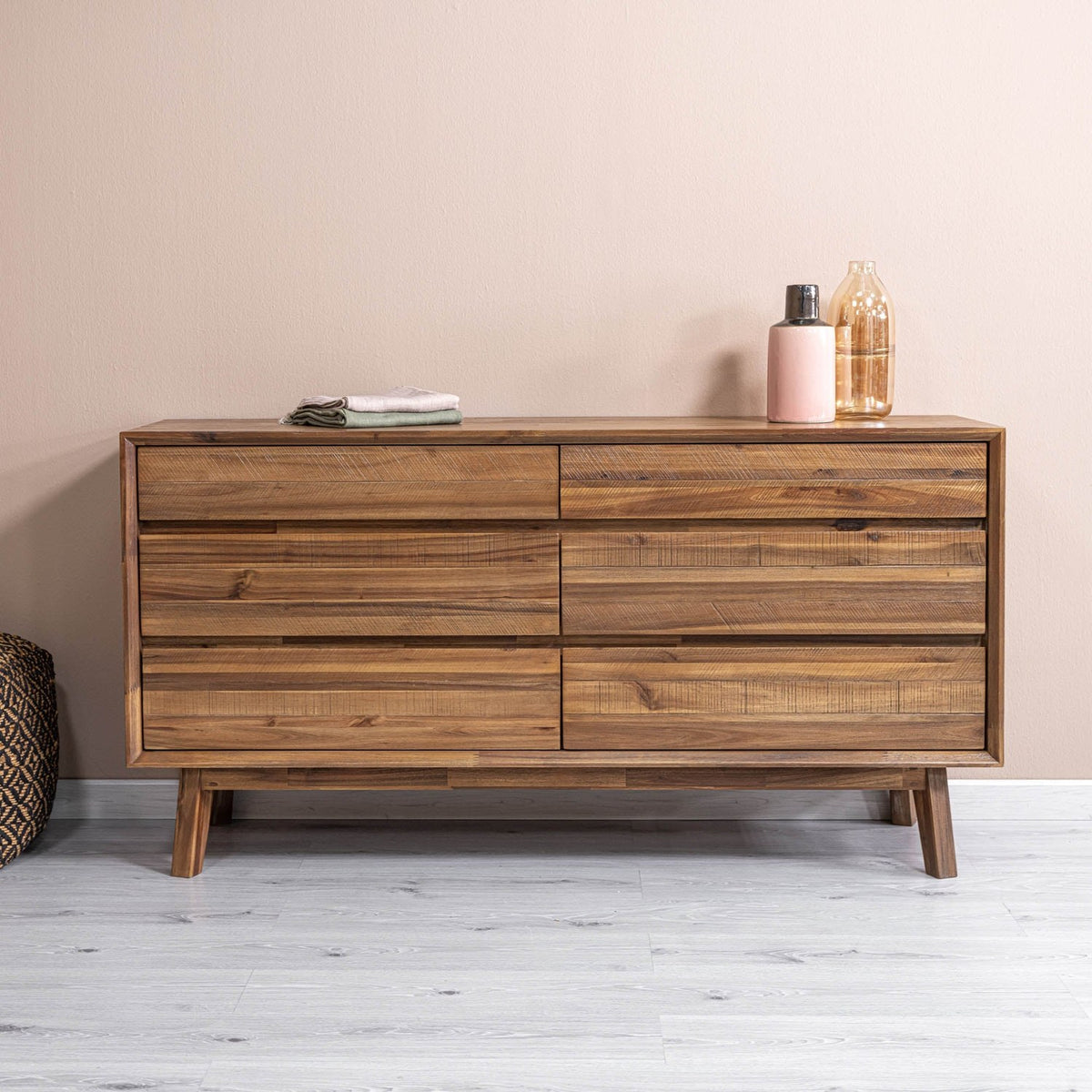 Keaton Wood 6-Drawer Dresser