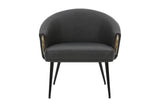 Kenna vintage charcoal accent chair, front view