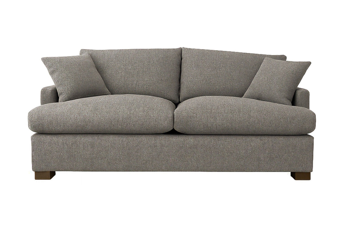 Kingsley performance fabric queen sofa bed in Pepper Grey, front view