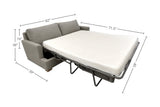 Kingsley queen sofa bed dimensions: 82 in wide, 39 in deep, 36 in high