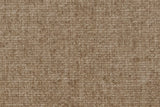 Close-up of the dark beige velvet-like textured upholstery: fine woven rows in warm taupe with pale beige flecks