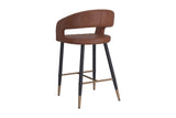 Lark counter stool, rear three-quarter view of the curved back