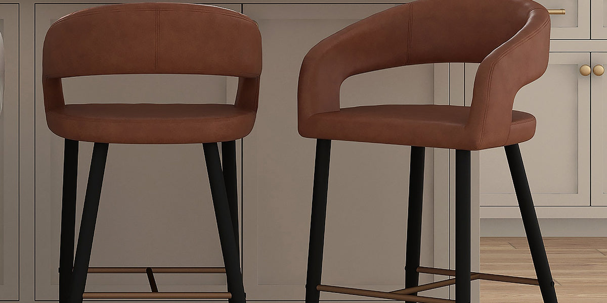Lark Faux Leather Counter Stool (Set of 2)