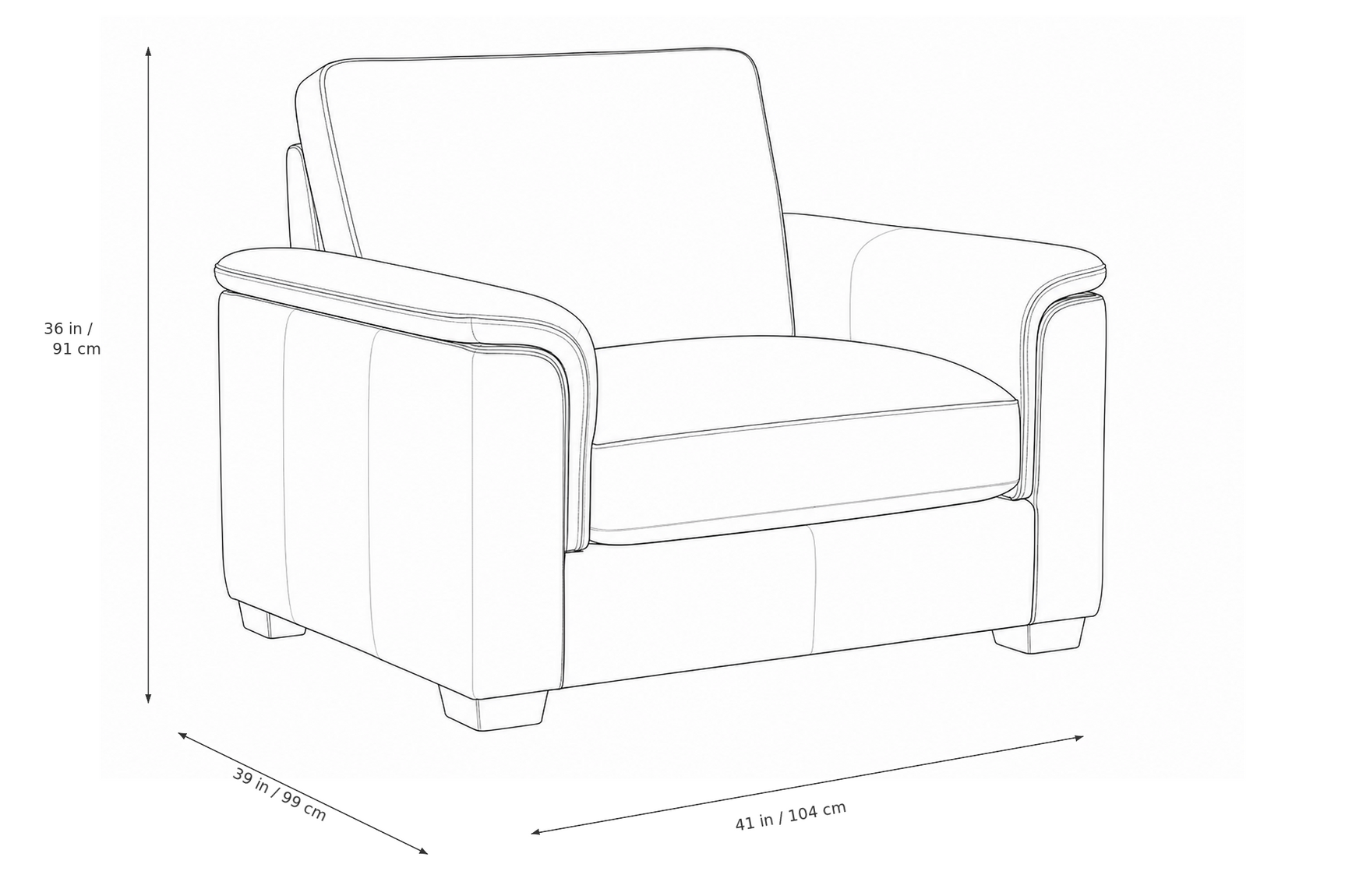 Valencia Laurent Leather Accent Chair
