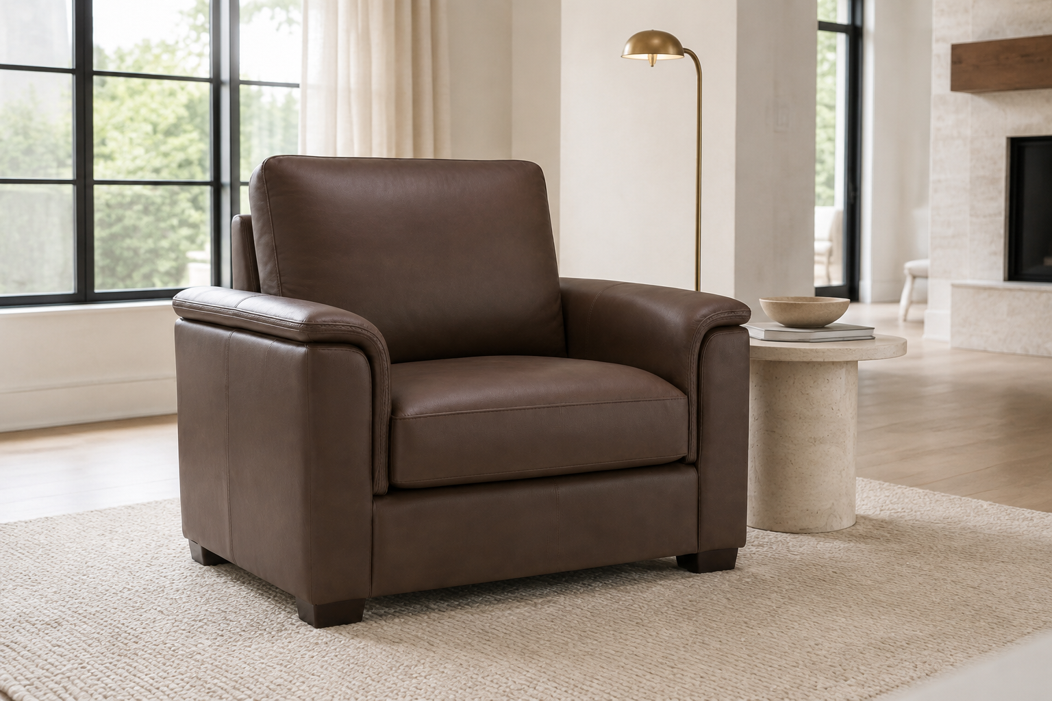 Valencia Laurent Leather Accent Chair
