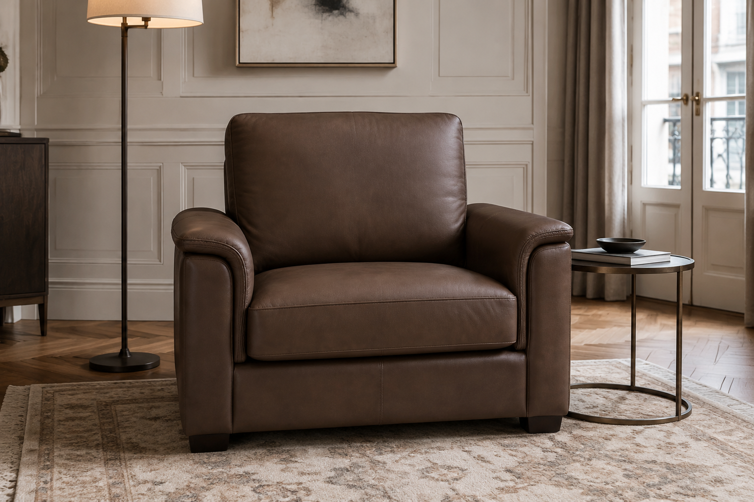 Valencia Laurent Leather Accent Chair