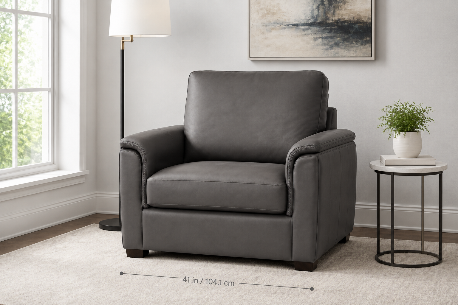 Valencia Laurent Leather Accent Chair