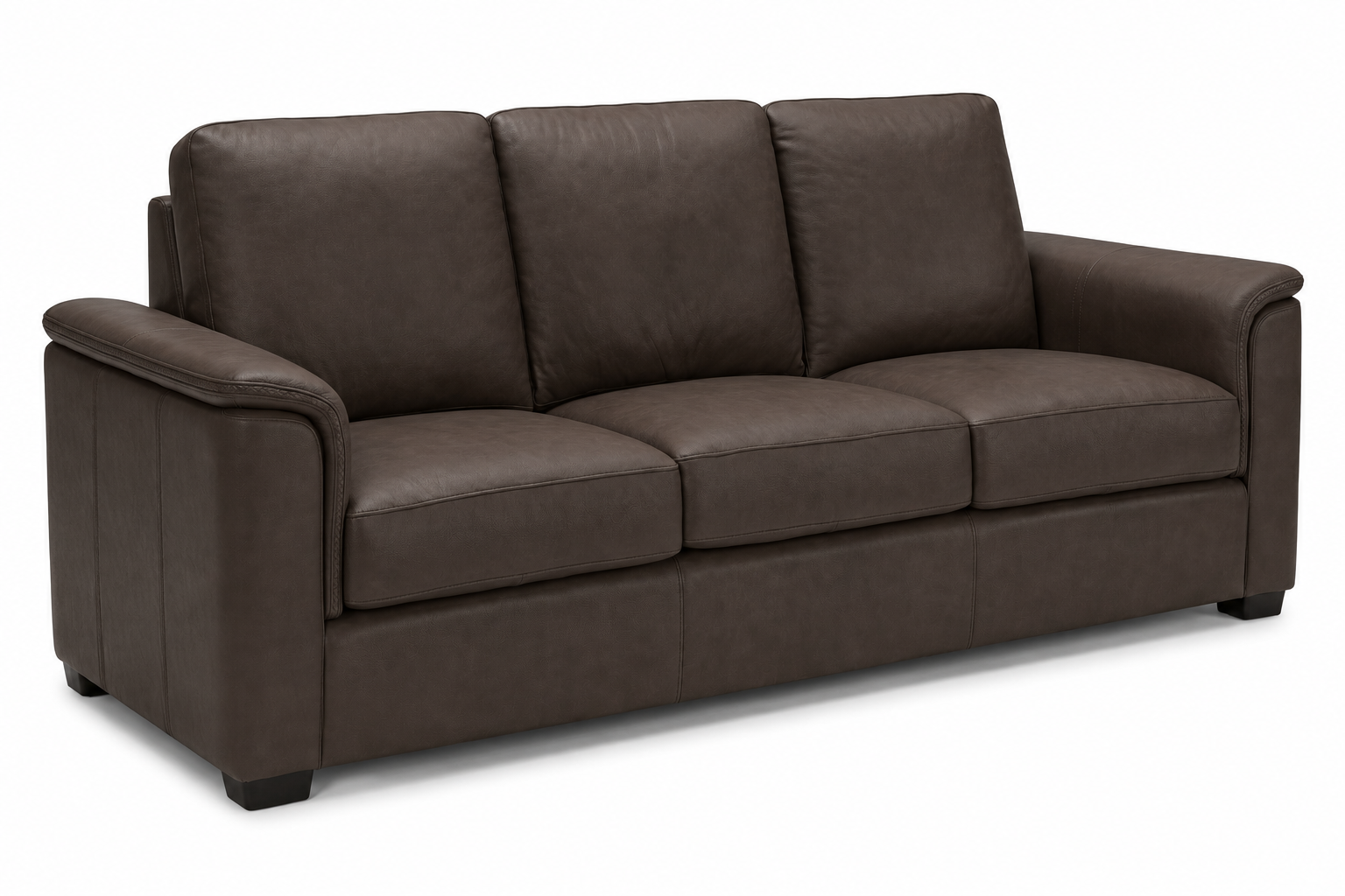 Valencia Laurent Leather Sofa With Console
