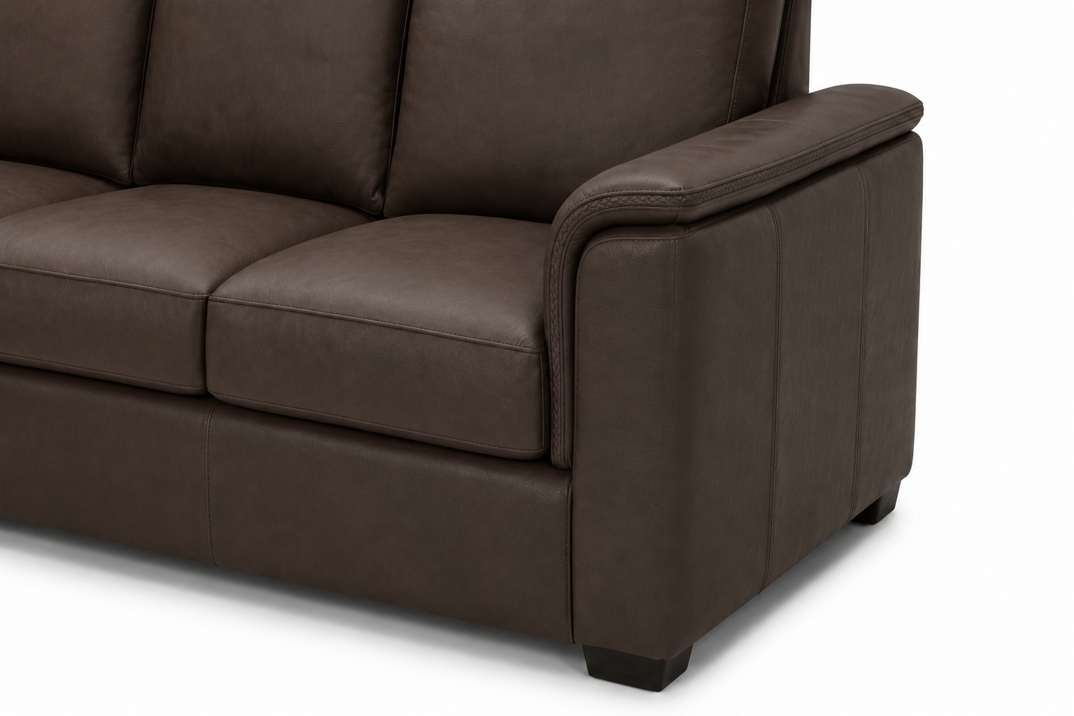 Valencia Laurent Leather Sofa With Console