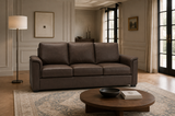 Valencia Laurent Leather Sofa With Console